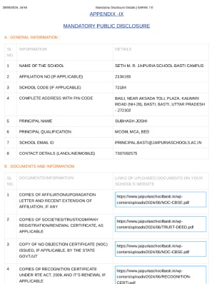 Mandatory Disclosure